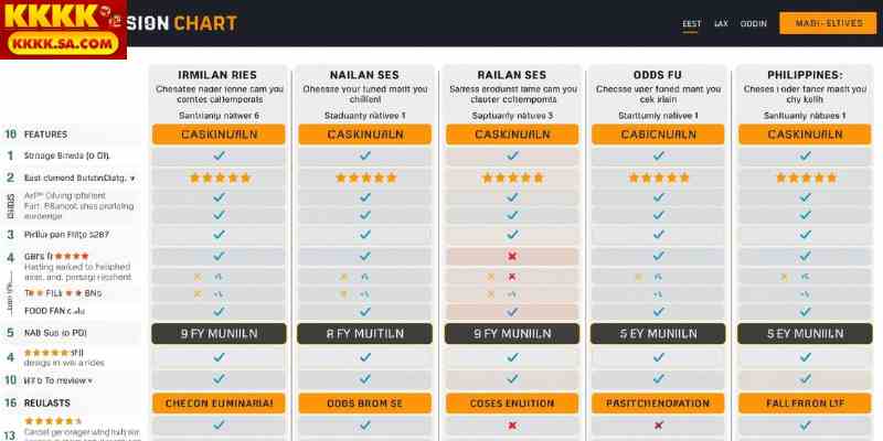 Online bookmaker comparison chart for Philippine platforms