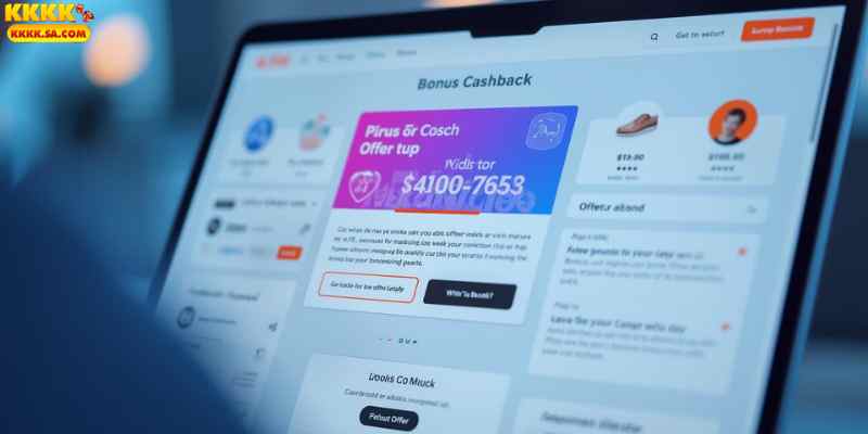 Example of a bonus or cashback offer interface on an online platform.